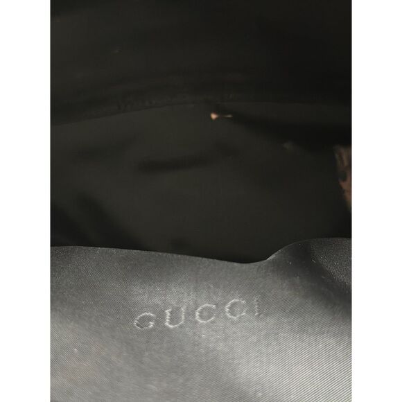 Gucci Black Leather and‎ Nylon Jackie O Tote*VERY NICE!! WITH COA - Picture 8 of 11